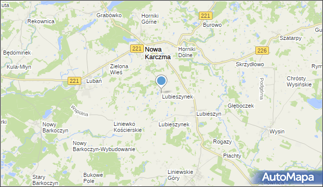 mapa Lubieszynek, Lubieszynek gmina Nowa Karczma na mapie Targeo